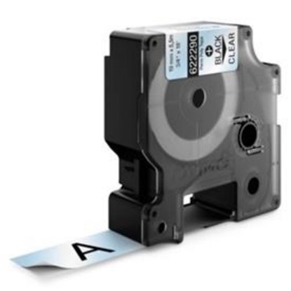 Ταινία Ετικετογράφου DYMO Ind Rhino Tape Permanent Polyester Black On Transparant 19mm (622290) (DYM622290)-DYM622290