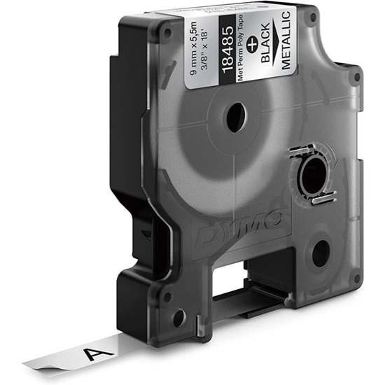 Ταινία Ετικετογράφου DYMO Ind Rhino Tape Permanent Polyester Black On Metallic 9mm (SS071817) (DYM18485)-DYM18485