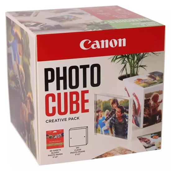 CANON Paper PP-201 5X5 PHOTO CUBE CP WH/GR (2311B078) (CAN-PP-201PCUBWHGR)-CAN-PP-201PCUBWHGR