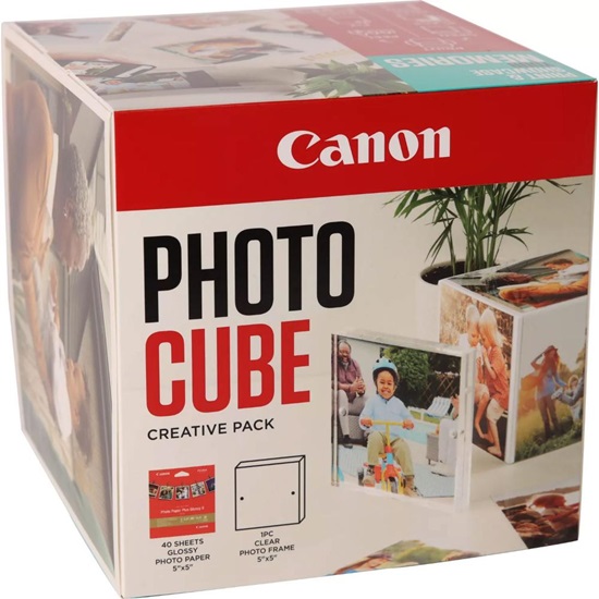 CANON Paper PP-201 5X5 PHOTO CUBE CP WH/BL (2311B076AA) (CAN-PP-201PCUB)-CAN-PP-201PCUB