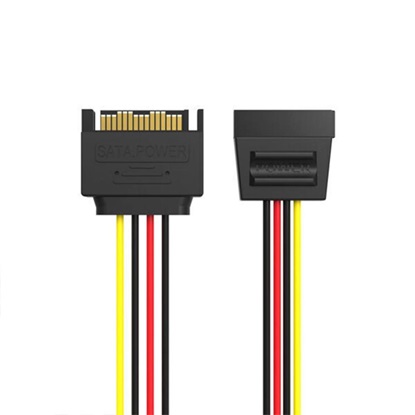 VENTION SATA 15-Pin Power Extension Cable 0.3M Black (KDABY) (VENKDABY)-VENKDABY