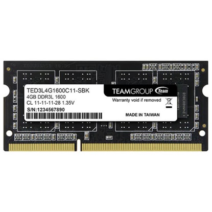 TeamGroup Μνήμη RAM S/O 4GB DDR3 PC 1600  Team Elite retail (TED3L4G1600C11-S01)-TEGTED3L4G1600C11-S01