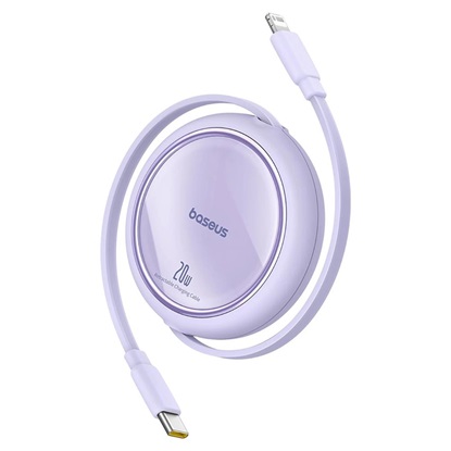 Baseus Retractable USB-C to Lightning Cable 20W Μώβ 1m (P10364501511-00) (BASP10364501511-00)-BASP10364501511-00