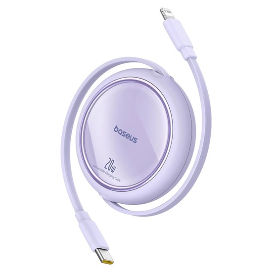 Baseus Retractable USB-C to Lightning Cable 20W Μώβ 1m (P10364501511-00) (BASP10364501511-00)-BASP10364501511-00