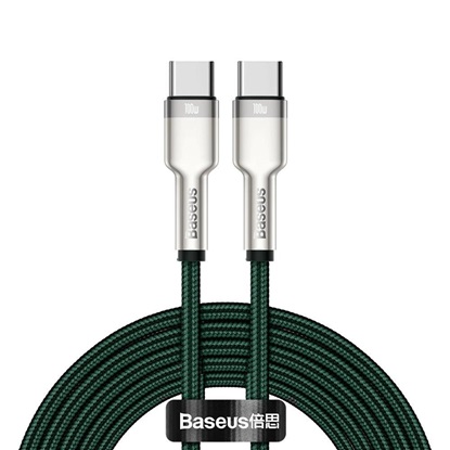 Baseus Cafule Metal Braided USB 2.0 Cable USB-C male - USB-C male Πράσινο 2m (CATJK-D06) (BASCATJK-D06)-BASCATJK-D06