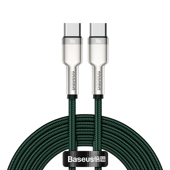 Baseus Cafule Metal Braided USB 2.0 Cable USB-C male - USB-C male Πράσινο 2m (CATJK-D06) (BASCATJK-D06)-BASCATJK-D06