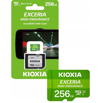 Kioxia Exceria High Endurance microSDXC 256GB Class 10 U3 V30 A1 UHS-I με αντάπτορα (LMHE1G256GG2) (KIOLMHE1G256GG2)-KIOLMHE1G256GG2