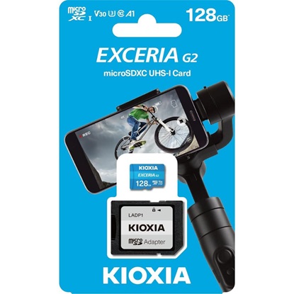 Kioxia Exceria G2 microSDXC 128GB Class 10 U3 V30 UHS-I με αντάπτορα (LMEX2L128GG2) (KIOLMEX2L128GG2)-KIOLMEX2L128GG2