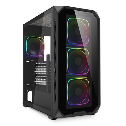 Sharkoon AK5G RGB  (schwarz, Tempered Glass x 2)-SHR41831