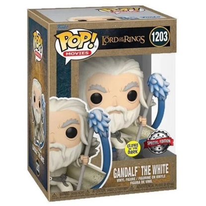 Funko Pop! Movies: Lord of the Rings - Gandalf The White #1203 Glows in the Dark Special Edition Exclusive (FNK23391)-FNK23391