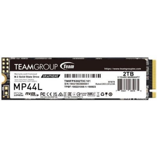 TeamGroup Δίσκος SSD 2TB MP44L PCIe M.2  PCIe 4.0 x4 NVME (TM8FPK002T0C101) (TEGTM8FPK002T0C101)-TEGTM8FPK002T0C101