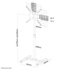 Neomounts Monitor/TV Mobile Floor Stand 10''-55'' (NEONS-FS100BLACK)-NEONS-FS100BLACK