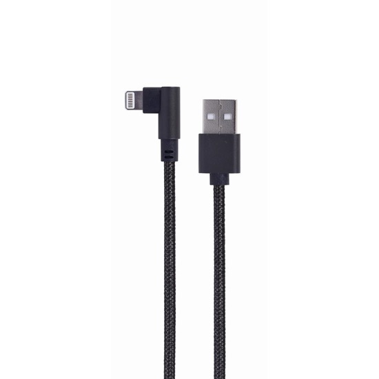 Gembird Braided USB to Lightning Cable Μαύρο 0.2m (CC-USB2-AMLML-0.2M) (GEMCC-USB2-AMLML-0.2M)-GEMCC-USB2-AMLML-0.2M