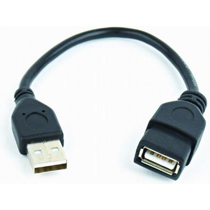 Gembird Ccp- USB2-amaf-0.15m Am-af Cable, USB 2.0 Extension Cable 0.15m Nickel-plated Ends Black (CCP-USB2-AMAF-0.15M) (GEMCCP-USB2-AMAF-0.15M)-GEMCCP-USB2-AMAF-0.15M