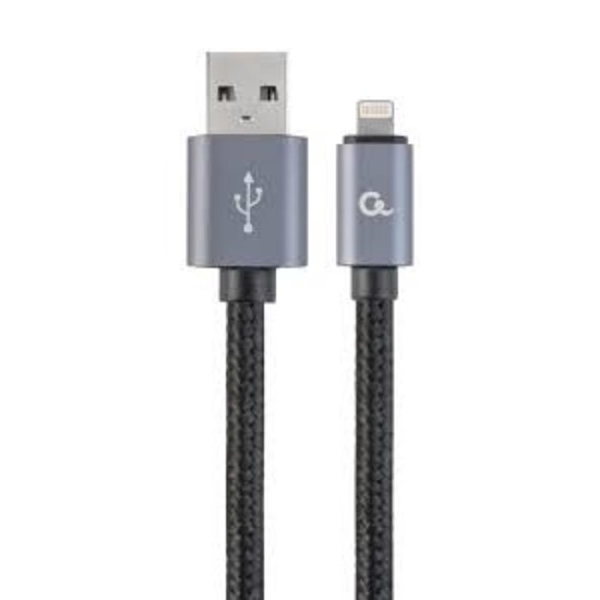 Gembird Cotton Braided USB-A to Lightning 1.8m (CCB-MUSB2B-AMLM-6) (GEMCCB-MUSB2B-AMLM-6)-GEMCCB-MUSB2B-AMLM-6