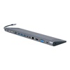 Gembird USB-C Hub HDMI Gbe 3x USB 3.1 2x USB 2.0 2x USB-C USB-C Pd Card VGA (A-CM-COMBO9-01) (GEMA-CM-COMBO9-01)-GEMA-CM-COMBO9-01