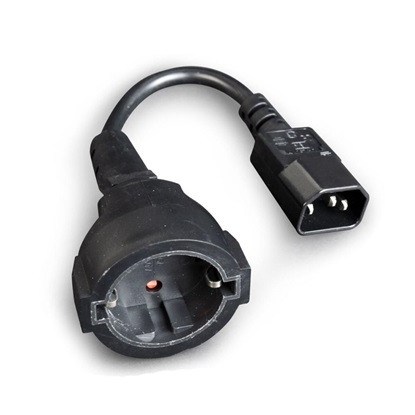 Gembird IEC C14 - Schuko female Cable 0.15m Μαύρο (PC-SFC14M-01) (GEMPC-SFC14M-01)-GEMPC-SFC14M-01