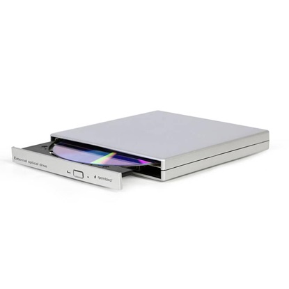 Gembird Εξωτερικός Οδηγός για Desktop / Laptop Γκρι (DVD-USB-02-SV) (GEMDVD-USB-02-SV)-GEMDVD-USB-02-SV