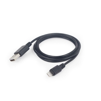 Gembird Cc- USB2-amlm-2m Cable ( USB 2.0 M - Lightning M; 2m; Black) (CC-USB2-AMLM-2M) (GEMCC-USB2-AMLM-2M)-GEMCC-USB2-AMLM-2M