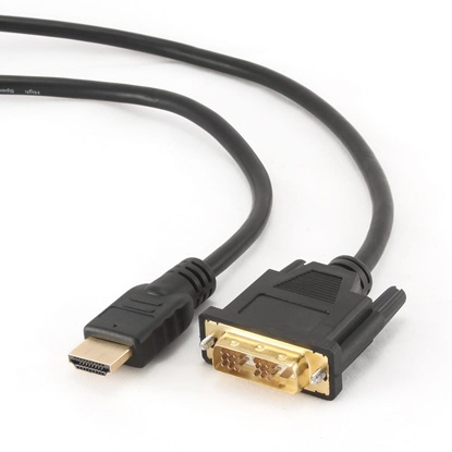 Gembird Cable DVI-D male - HDMI male 1.8m Μαύρο (CC-HDMI-DVI-6) (GEMCC-HDMI-DVI-6)-GEMCC-HDMI-DVI-6