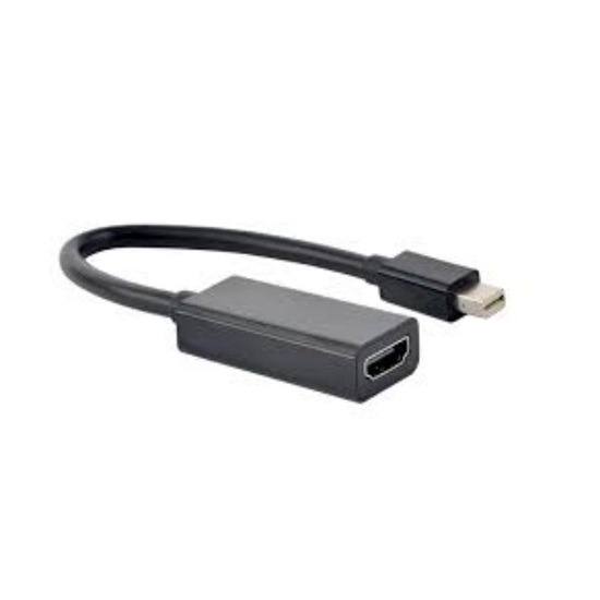 Gembird A-mdpm-HDMIf-02 Adapter Mini Displayport 1.1->HDMI, On Cable, Black (A-MDPM-HDMIF-02) (GEMA-MDPM-HDMIF-02)-GEMA-MDPM-HDMIF-02