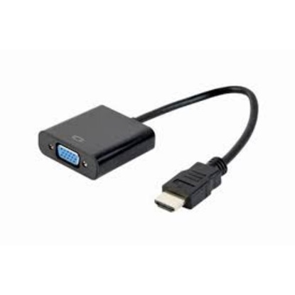 Gembird A-HDMI-VGA-04 Adapter HDMI-a(M) ->VGA (F), On Cable, Black (A-HDMI-VGA-04) (GEMA-HDMI-VGA-04)-GEMA-HDMI-VGA-04