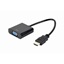 Gembird A-HDMI-VGA-04 Adapter HDMI-a(M) ->VGA (F), On Cable, Black (A-HDMI-VGA-04) (GEMA-HDMI-VGA-04)-GEMA-HDMI-VGA-04