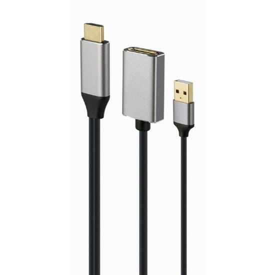 Gembird Μετατροπέας HDMI / USB-A male σε DisplayPort female (A-HDMIM-DPF-02) (GEMA-HDMIM-DPF-02)-GEMA-HDMIM-DPF-02