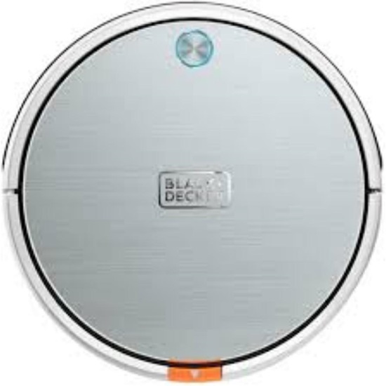 Black & Decker BXRV500E Robot Vacuum Cleaner Silver-White (BDEBXRV500E)-BDEBXRV500E