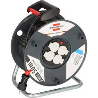 Brennenstuhl Garant Μπαλαντέζα 4 Θέσεων με Καλώδιο 50m/ H05VV-F/ 3G1,5 Black (1205066) (BNN1205066)-BNN1205066