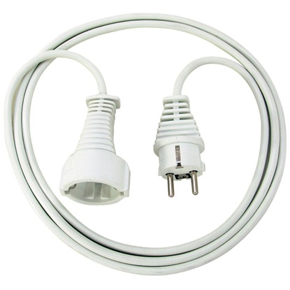 Brennenstuhl Quality plastic extension cable 3m white H05VV-F 3G1,5 (1168430) (BNN1168430)-BNN1168430