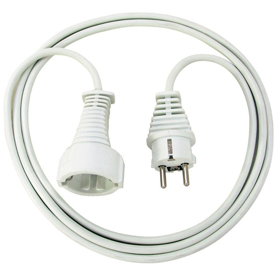 Brennenstuhl Quality plastic extension cable 3m white H05VV-F 3G1,5 (1168430) (BNN1168430)-BNN1168430