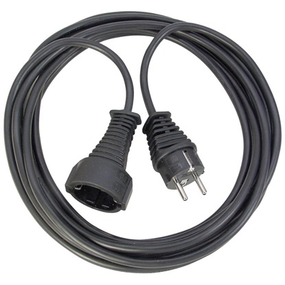 Brennenstuhl Quality plastic extension cable 3m black H05VV-F 3G1,5 (1165430) (BNN1165430)-BNN1165430