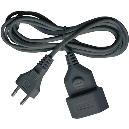 Brennenstuhl Plastic extension cable 3m black H03VVH2-F 2x0,75 (1161790) (BNN1161790)-BNN1161790