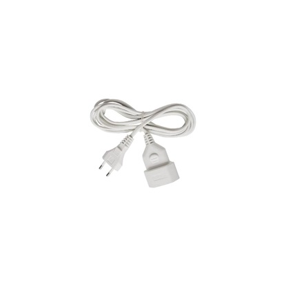 Brennenstuhl Plastic extension cable 5m white H03VVH2-F 2x0,75 (1161670) (BNN1161670)-BNN1161670