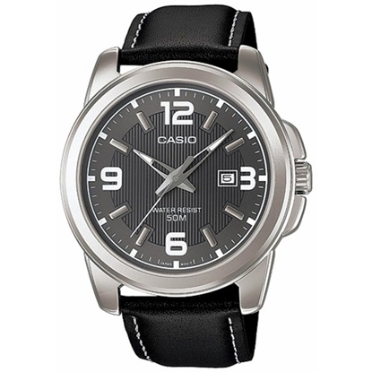 Casio Ρολόι Μπαταρίας με Μαύρο Δερμάτινο Λουράκι (MTP-1314PL-8AVEF) (CASMTP-1314PL-8AVEF)-CASMTP-1314PL-8AVEF