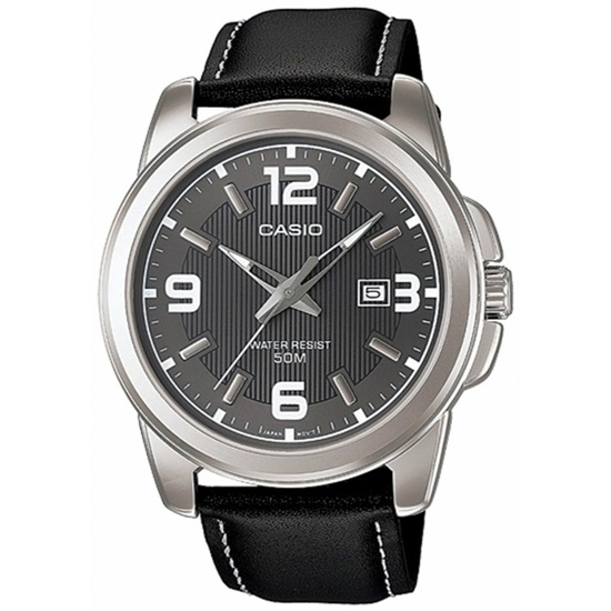 Casio Ρολόι Μπαταρίας με Μαύρο Δερμάτινο Λουράκι (MTP-1314PL-8AVEF) (CASMTP-1314PL-8AVEF)-CASMTP-1314PL-8AVEF