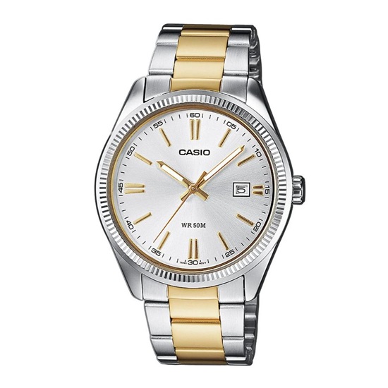 Casio Ρολόι Μπαταρίας με Ασημί Μεταλλικό Μπρασελέ (MTP-1302PSG-7AVEF) (CASMTP-1302PSG-7AVEF)-CASMTP-1302PSG-7AVEF
