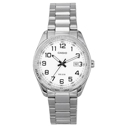 Casio Ρολόι Μπαταρίας με Ασημί Μεταλλικό Μπρασελέ (MTP-1302PD-7BVDF) (CASMTP-1302PD-7BVDF)-CASMTP-1302PD-7BVDF