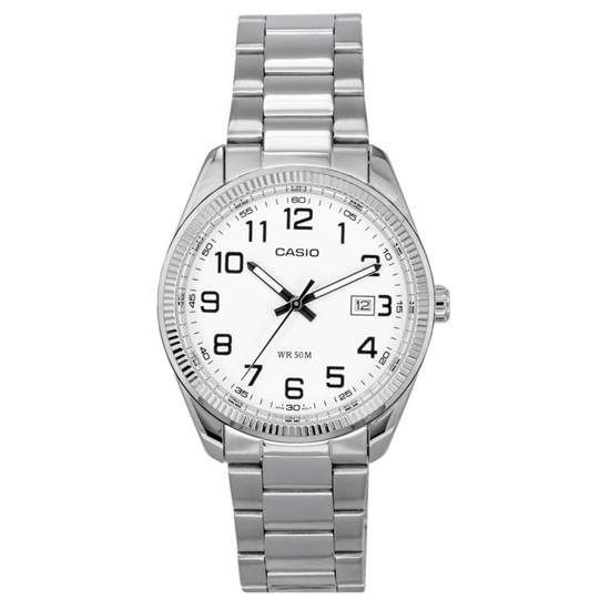 Casio Ρολόι Μπαταρίας με Ασημί Μεταλλικό Μπρασελέ (MTP-1302PD-7BVDF) (CASMTP-1302PD-7BVDF)-CASMTP-1302PD-7BVDF