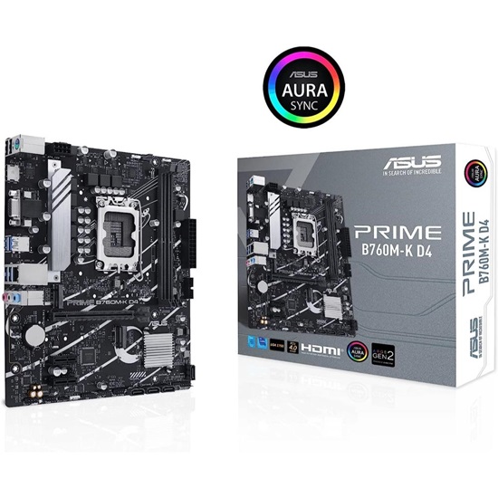 ASUS PRIME B760M-K D4 Intel B760 LGA 1700 micro ATX (90MB1DS0-M1EAY0) (ASU90MB1DS0-M1EAY0)-ASU90MB1DS0-M1EAY0