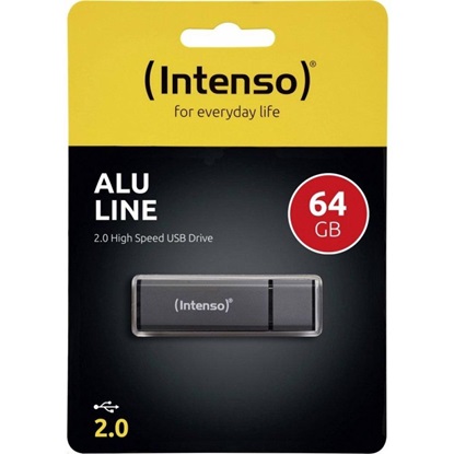 Intenso USB 2.0 Stick 64GB Alu Line Anthracite (3521491) (NSO3521491)-NSO3521491