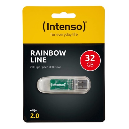 Intenso USB 2.0 Stick 32GB Rainbow Line Transparent (3502480) (NSO3502480)-NSO3502480