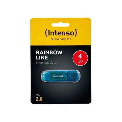 Intenso USB 2.0 Stick  4GB Rainbow Line Blue (3502450) (NSO3502450)-NSO3502450