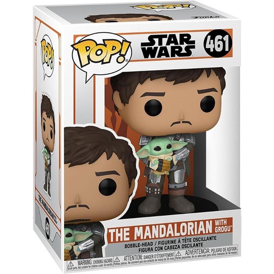 Funko Pop! TV: Star Wars: The Mandalorian - The Mandalorian with Grogu #461 (FNK45259)-FNK45259