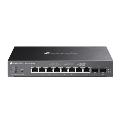 TP-Link Omada 8-Port 2.5GBASE-T and 2-Port 10GE SFP+ Smart Switch with 8-Port PoE+ (SG2210XMP-M2) (TPSG2210XMP-M2)-TPSG2210XMP-M2