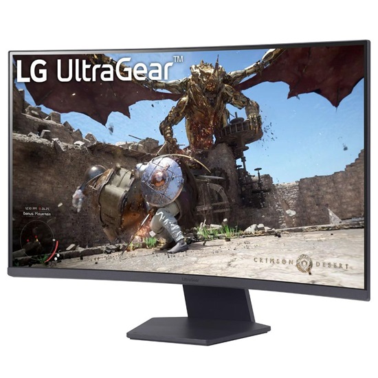 LG UltraGear 32GS60QC-B Curved Gaming Monitor 32'' (LG32GS60QC-B)-LG32GS60QC-B