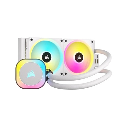 Corsair iCUE LINK H100i RGB White AIO 240mm Radiator Liquid CPU Cooler (CW-9061005-WW) (CORCW-9061005-WW)-CORCW-9061005-WW