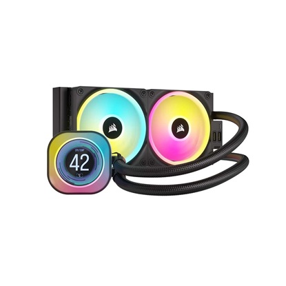 Corsair iCUE LINK H100i LCD AIO 240mm Radiator Liquid CPU Cooler 277mm x 120mm x 27mm radiator (CW-9061007-WW) (CORCW-9061007-WW)-CORCW-9061007-WW