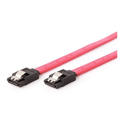 Gembird Cc-SATAm-data-0.3m SATA Data Iii (6gb/s) Drive Cable 30cm Metal Latches Red (CC-SATAM-DATA-0.3M) (GEMCC-SATAM-DATA-0.3M)-GEMCC-SATAM-DATA-0.3M